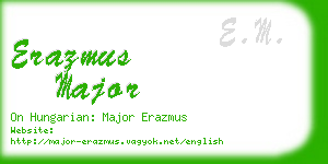 erazmus major business card